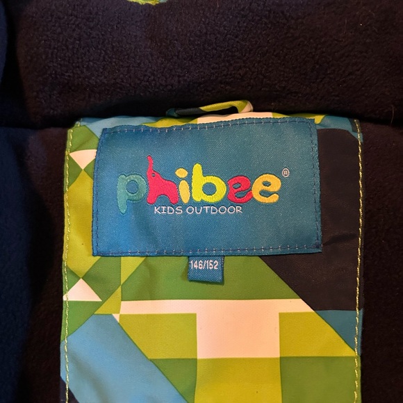 Phibee Snowboarding/Ski/Winter Jacket Size 12 Boys (146/152) Blue And Green - Picture 5 of 8